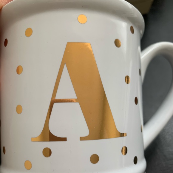 Pier 1 Initial Mug Letter A brand new gold foil - Picture 2 of 6
